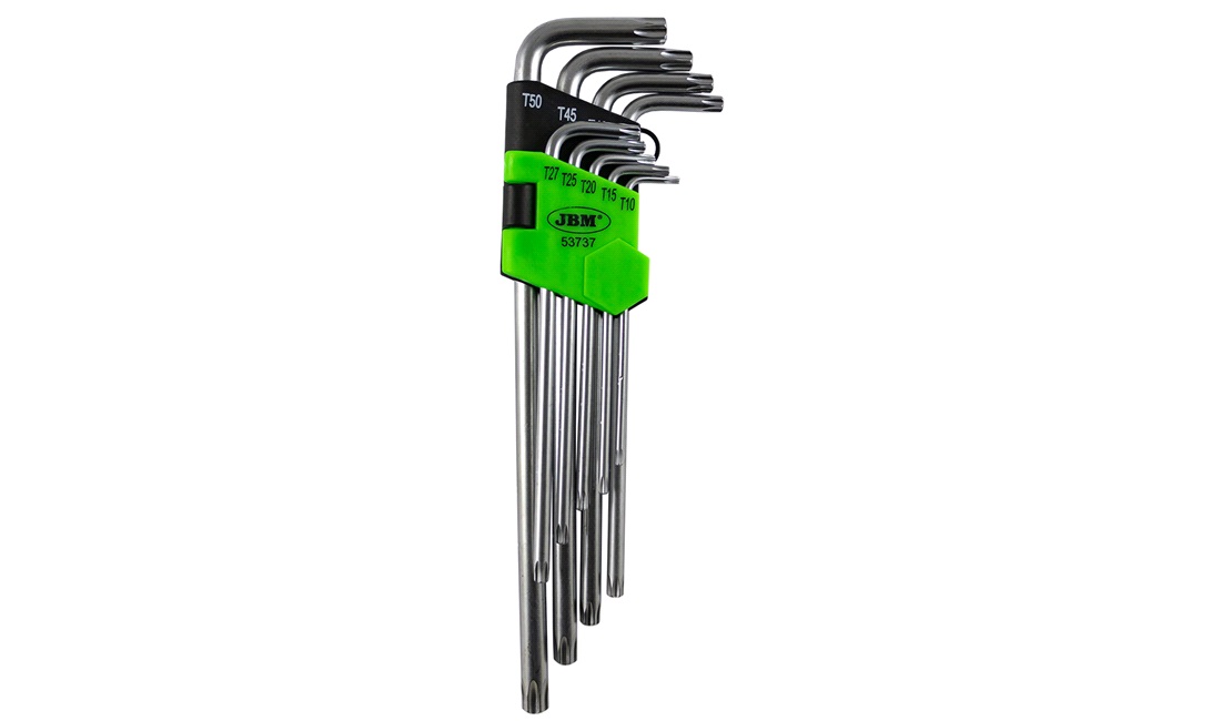  Torx nøglesæt TX10-TX50 lang - JBM