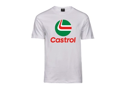 T-shirt Castrol hvid str. M