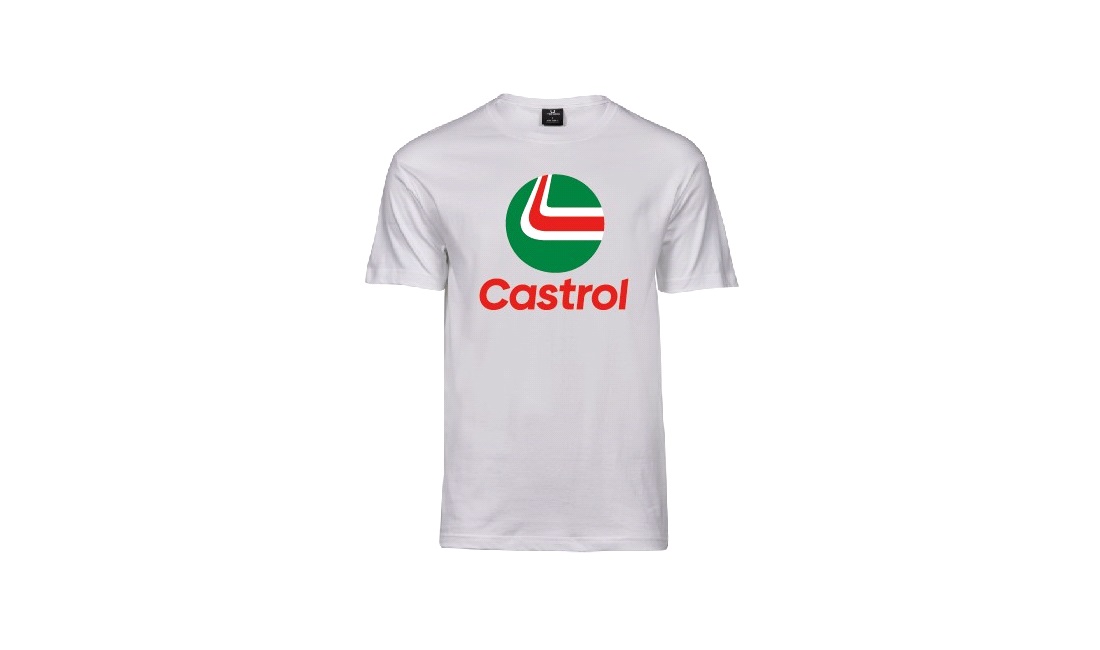  T-shirt Castrol hvid str. M