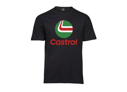 T-shirt Castrol sort str. M