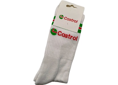 Tennissokker Castrol hvid str. 39-44