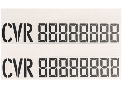 CVR nummerark digital 8 cifre sort 2 stk