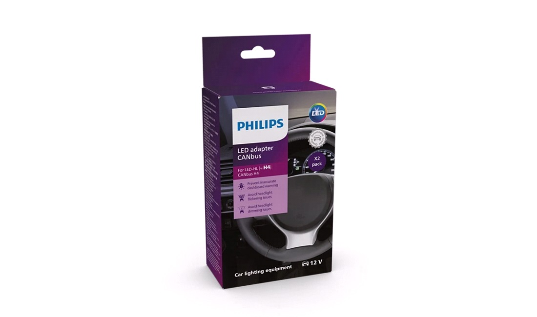  Canbus adapter LED H4 2stk. - Philips