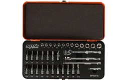 Topnøglesæt 1/4" 36 dele - SP Tools