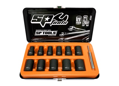 Slagtoppesæt 3/8" 12 dele - SP Tools