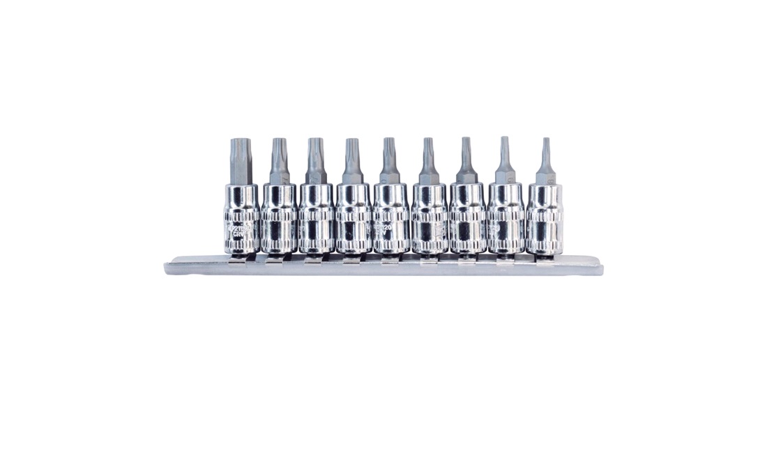  Torx topsæt 1/4" 9 dele - SP Tools