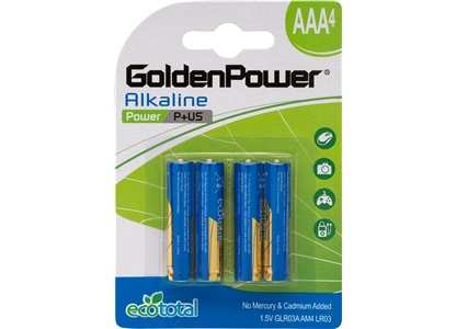 Alkaline AAA-batterier LR03 4-pack