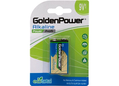 Alkaline batteri 9V 6LR61 1-pakk