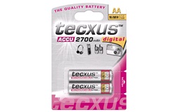 Oppladbar AA 2700mAh Ni-MH 2-pak Tecxus