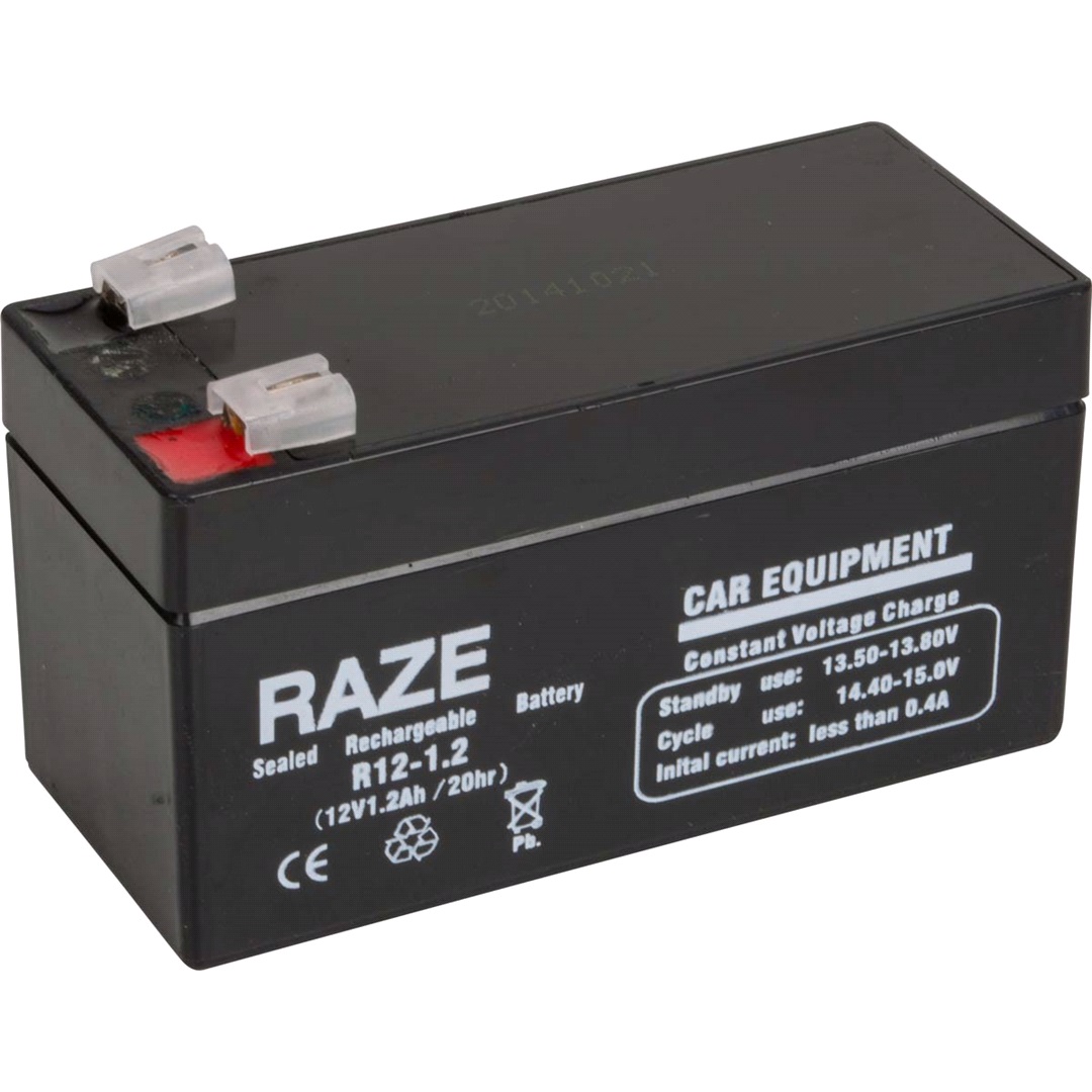 Raze Lukket Blybatteri, 12v 1,2ah, Ps-1212s
