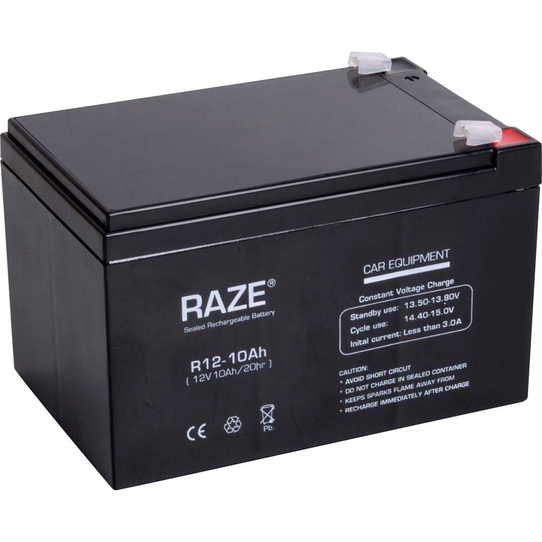 RAZE Slutet Blybatteri, 12V 10Ah