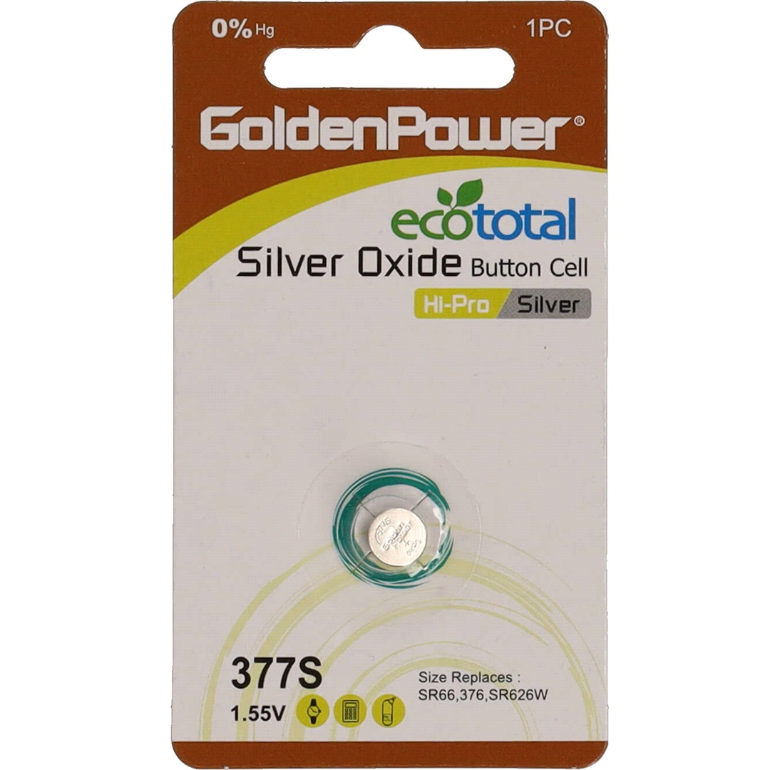Goldenpower Knappcelle Batt Sr66, V377 1,5v 25 Mah