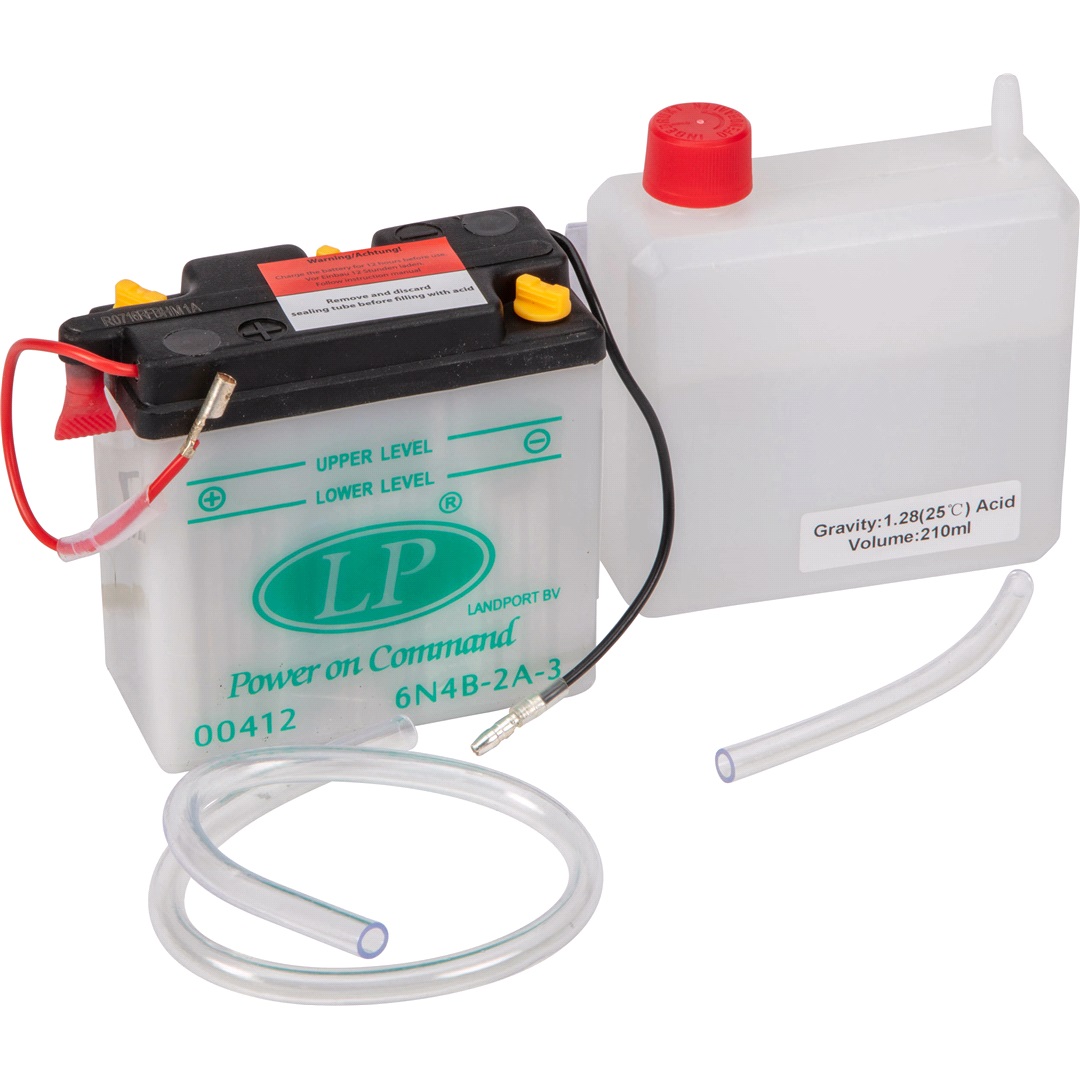 Landport Batteri LP 6V-4Ah 6N4B-2A-3 öppen syra