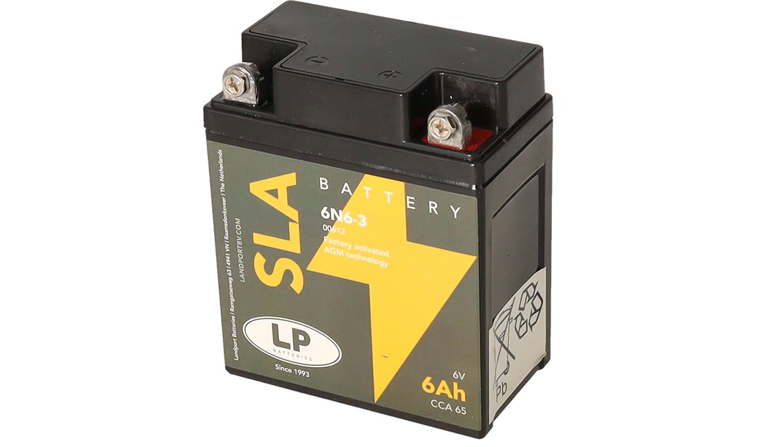  Batteri LP 6V-6Ah AGM, DT125 79-86
