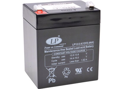 Batteri LP 12V-5,4Ah LP12-5,4 T1 AGM SLA