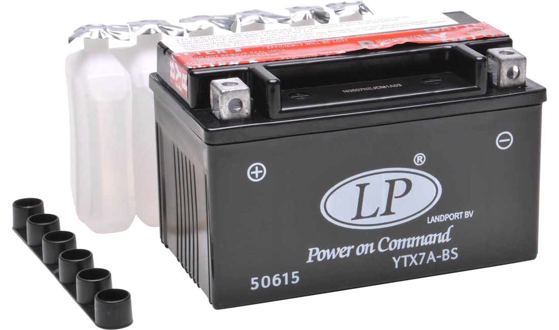  Batteri 12V-6AMP, YTX7A-BS vedl.f