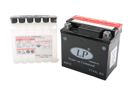 Batteri LP 12V-4Ah YTX5L-BS AGM