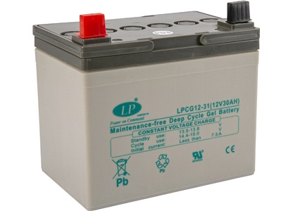 Batteri LP 12V-30Ah VRLA LPCG12-31 GEL