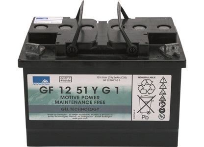 Batteri Exide 12V-51Ah GF12051YG1 GEL