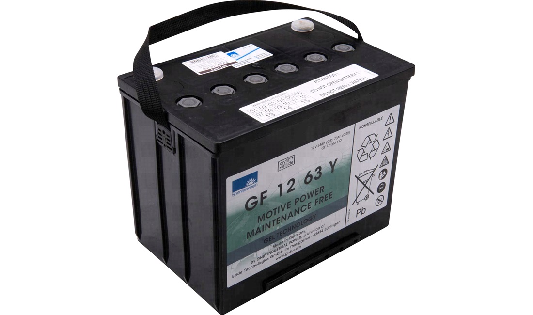  Batteri EXIDE GF12063Y0 12V-63AH vedlikeholdsfritt Gel