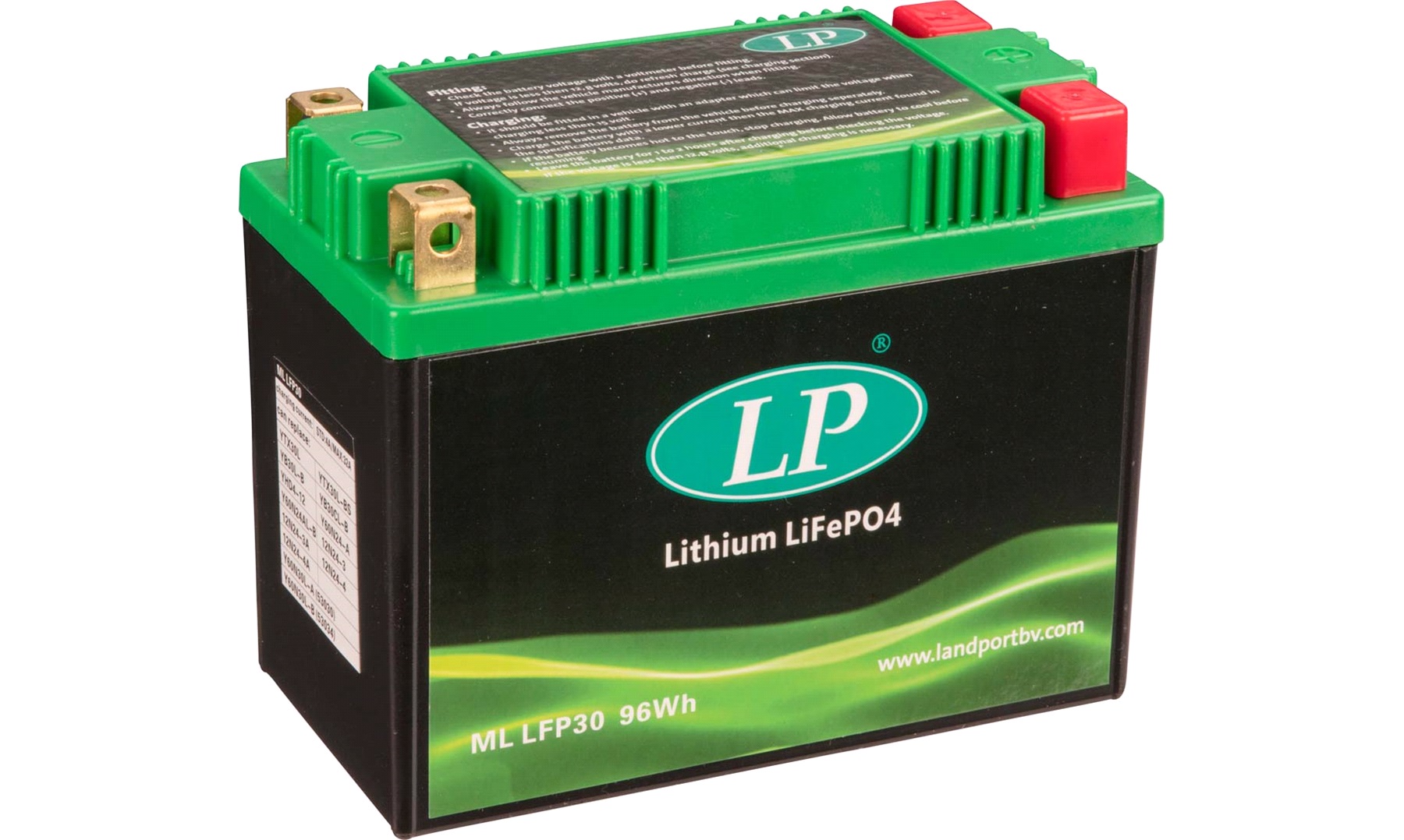 Batteri LP 12V-8Ah LFP30 Litium Lithium batterier til MC - thansen.dk