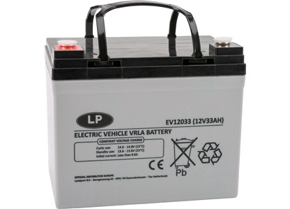 Batteri LP 12V-33Ah VRLA EV12033 T6 AGM 