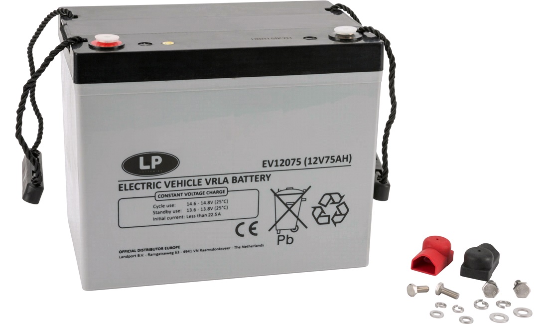 ugentlig mandskab Medfølelse Batteri LP 12V-75Ah VRLA EV12075 T6 AGM SLA - Vedligeholdelsesfri / AGM -  thansen.dk