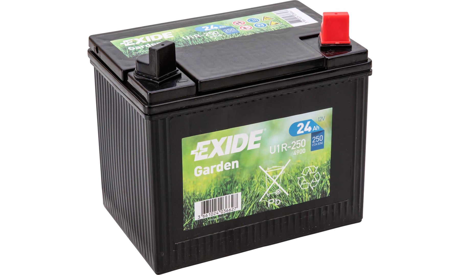 person forhold vigtigste Batteri Exide Garden 12V-24Ah SLA, havetraktor - Syre-batterier - thansen.dk