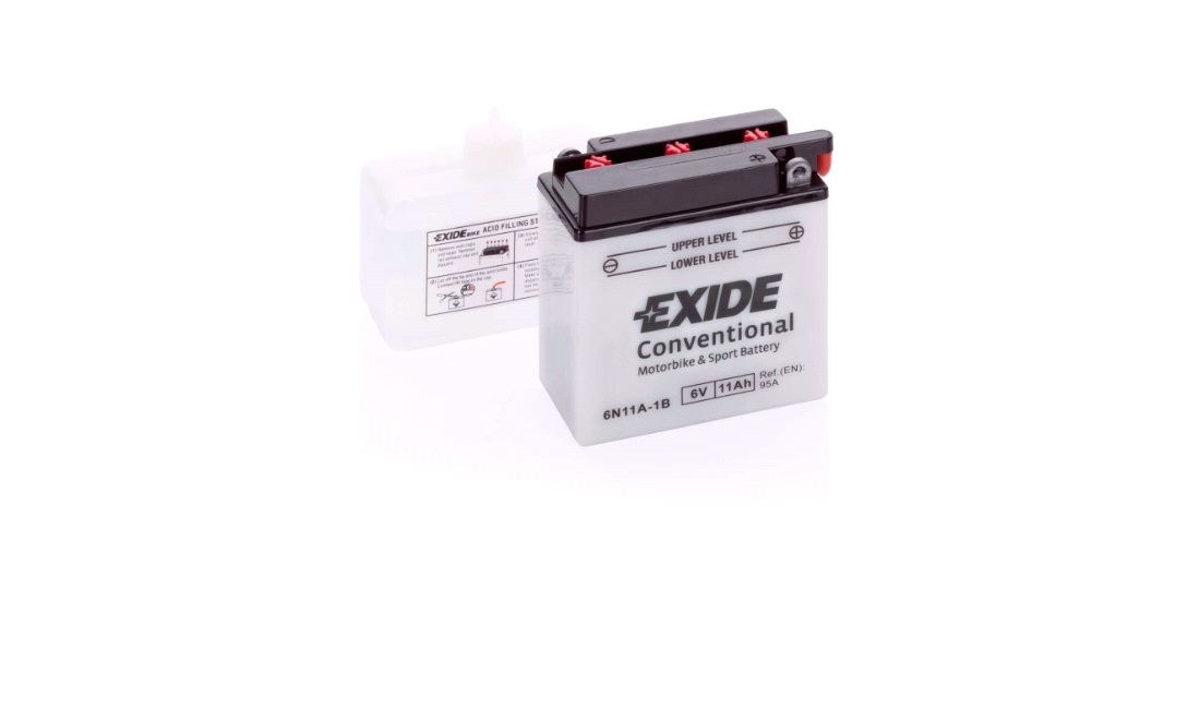 EXIDE batteri 6V-11Ah, 6N11A-1B syrebatteri