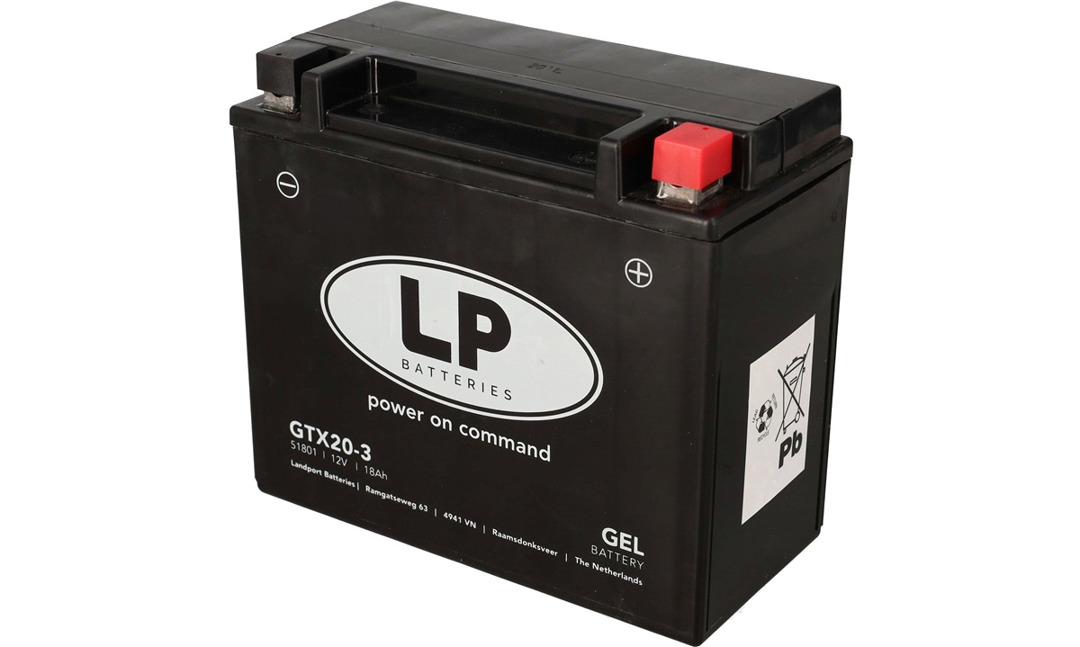 violet Pine Loaded Batteri LP 12V-18Ah GTX20L-3 GEL - GEL-Batterier - thansen.dk