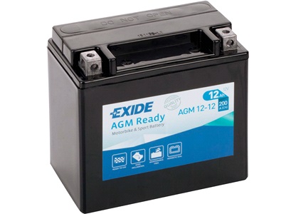 Batteri Exide 12Ah AGM, GT650 04-08