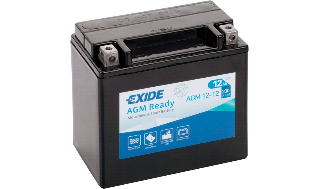  Batteri Exide 12V-12Ah AGM, DR800 90-99