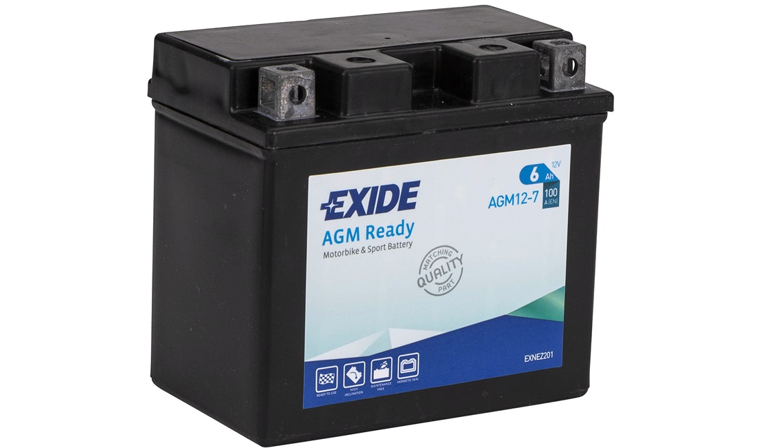  Batteri Exide 12V-6Ah AGM12-7 AGM