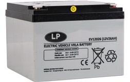 Batteri LP 12V-26Ah VRLA EV12026 T12 AGM