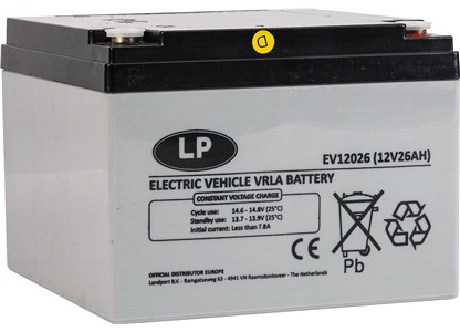 Batteri LP 12V-26Ah VRLA EV12026 T12 AGM