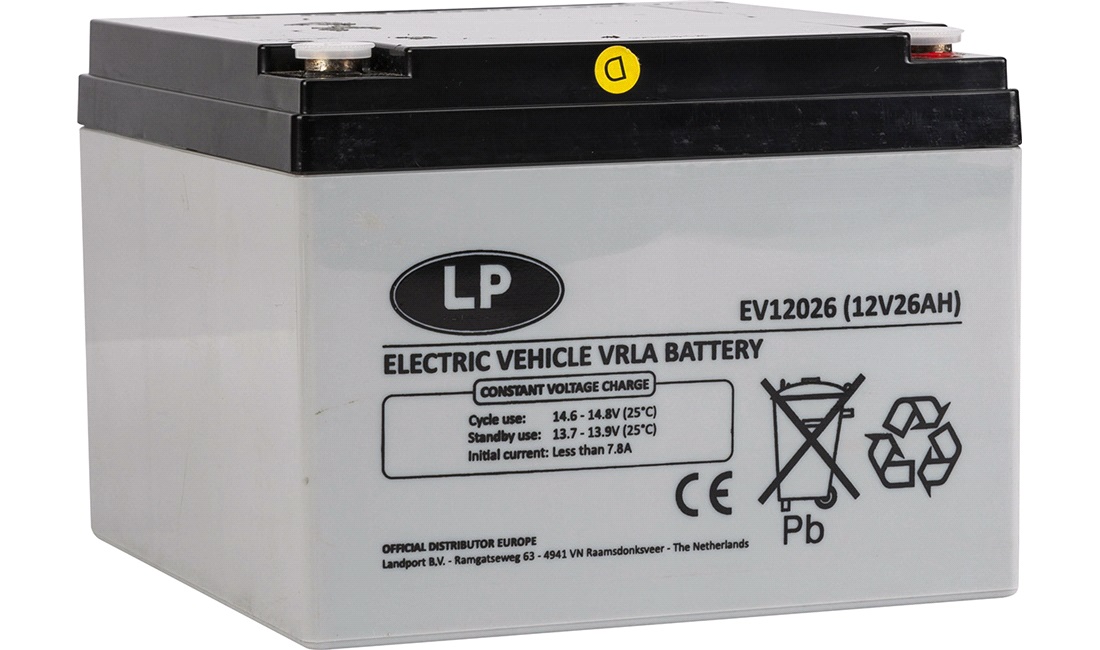  Batteri LP 12V-26Ah VRLA EV12-26 T12 AGM SLA