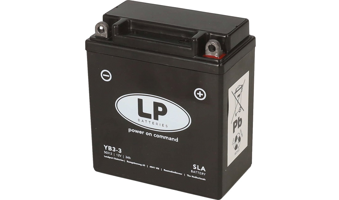  Batteri LP 12V-3Ah AGM, Honda NSR