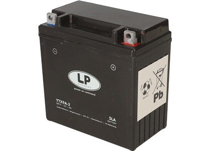 Batteri LP 12V-9Ah YTX9A-3 AGM SLA