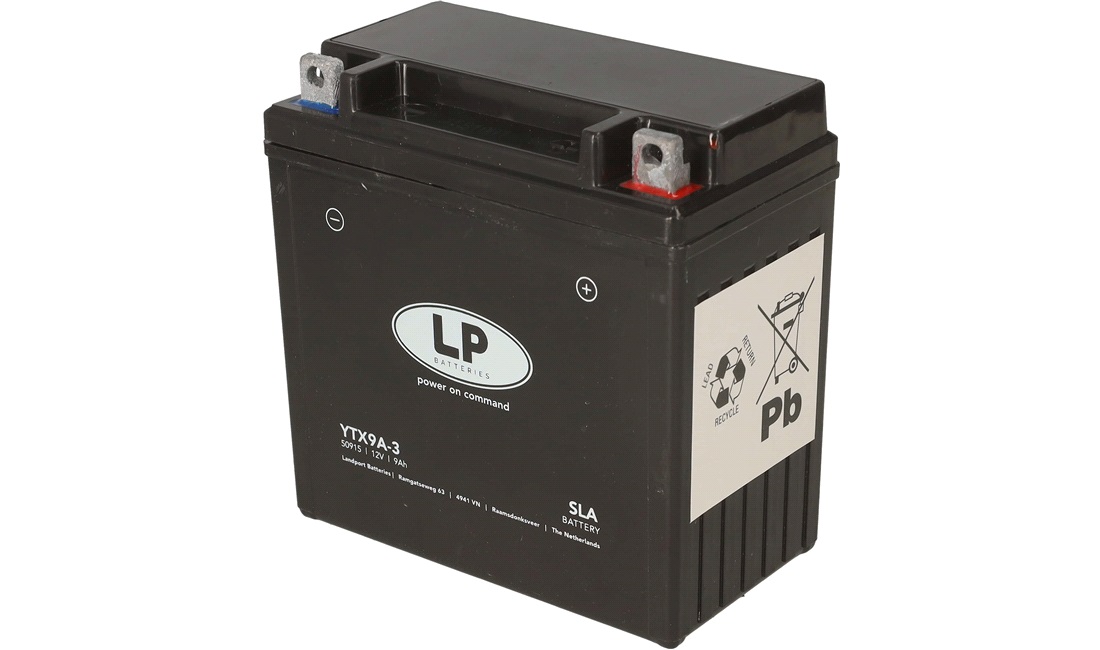  Batteri LP 12V-9Ah YTX9A-3 AGM SLA