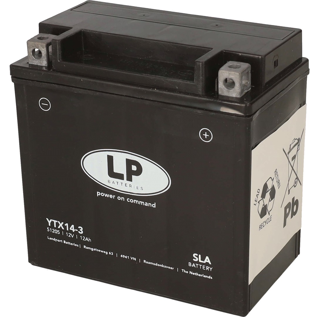 Batteri LP 12V-12Ah YTX14-3 AGM SLA