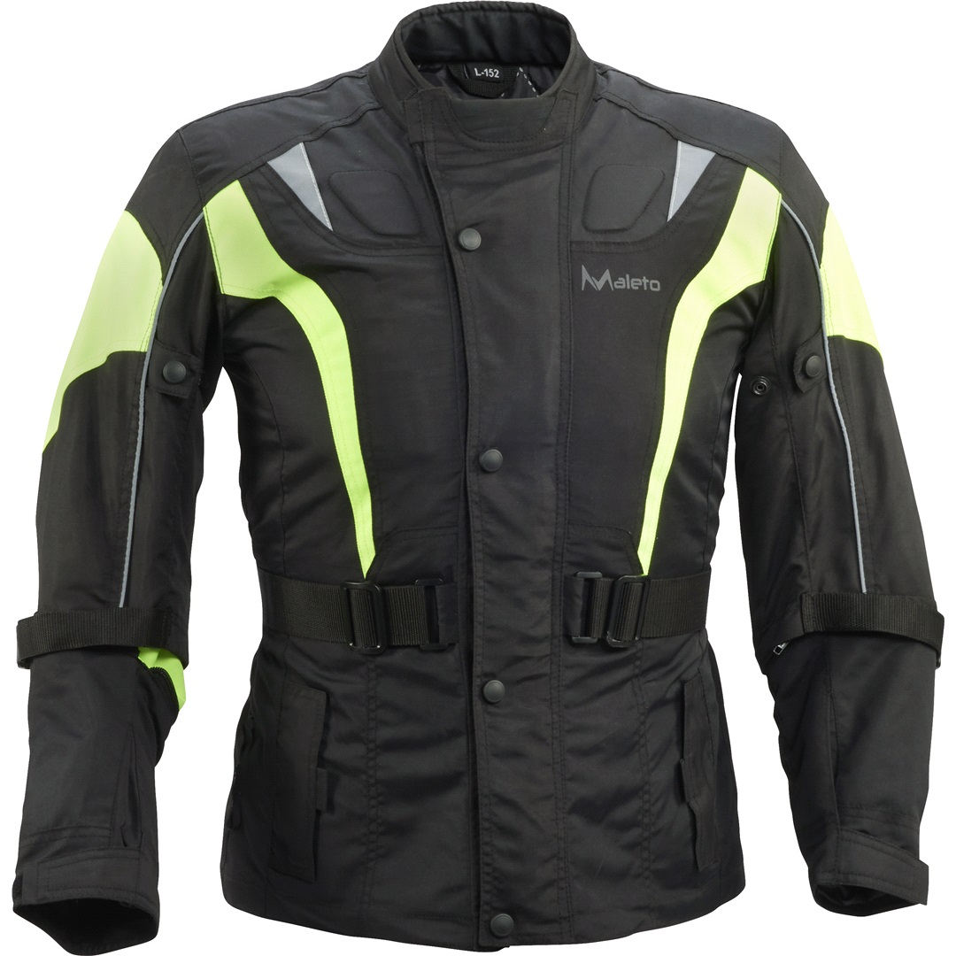 Maleto Maleto Barn MC jacka svart/gul L/152cm