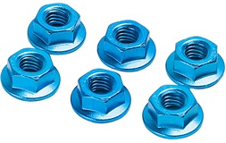 Møtriksæt 6stk blå 6mm