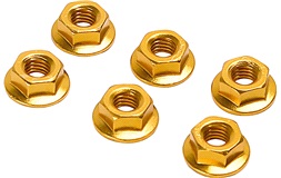 Møtriksæt 6stk guld 6mm