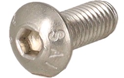 Unbracobolt M5X12mm rustfri rundt hoved