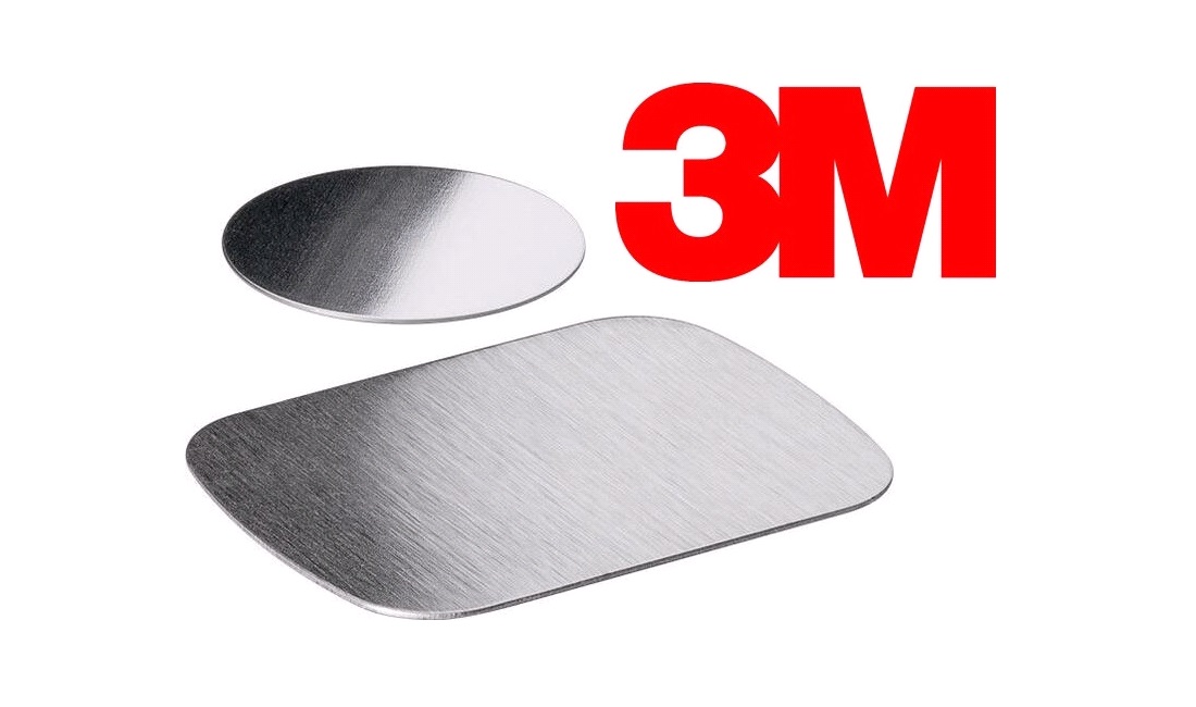  Metalpladesæt til magnetholder rund+firkantet med extra stærk lim