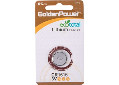 Lithium knapcellebatteri, CR1616