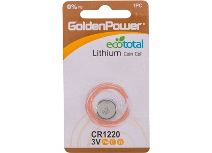 Lithium knapcellebatteri, CR1220