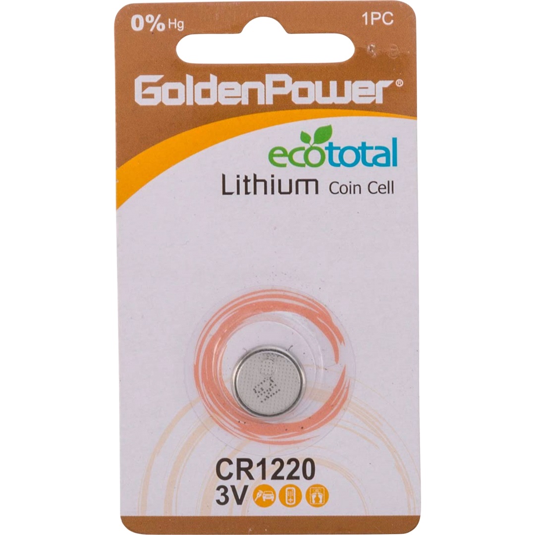 GoldenPower Knappcellsbatteri CR1220 Lithium