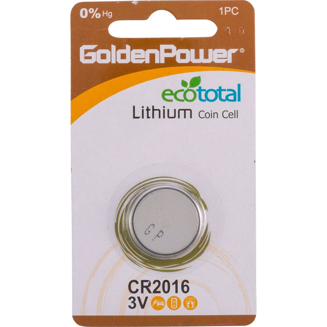 GoldenPower Knappcellsbatteri CR2016 Lithium
