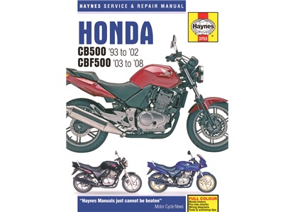 Verkstadsmanual, Honda CB500/CBF500